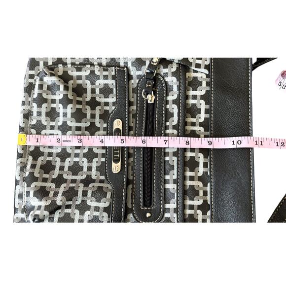 Rosetti Black/Gray Geometric Chain-Link Crossbody Purse - Picture 7 of 9